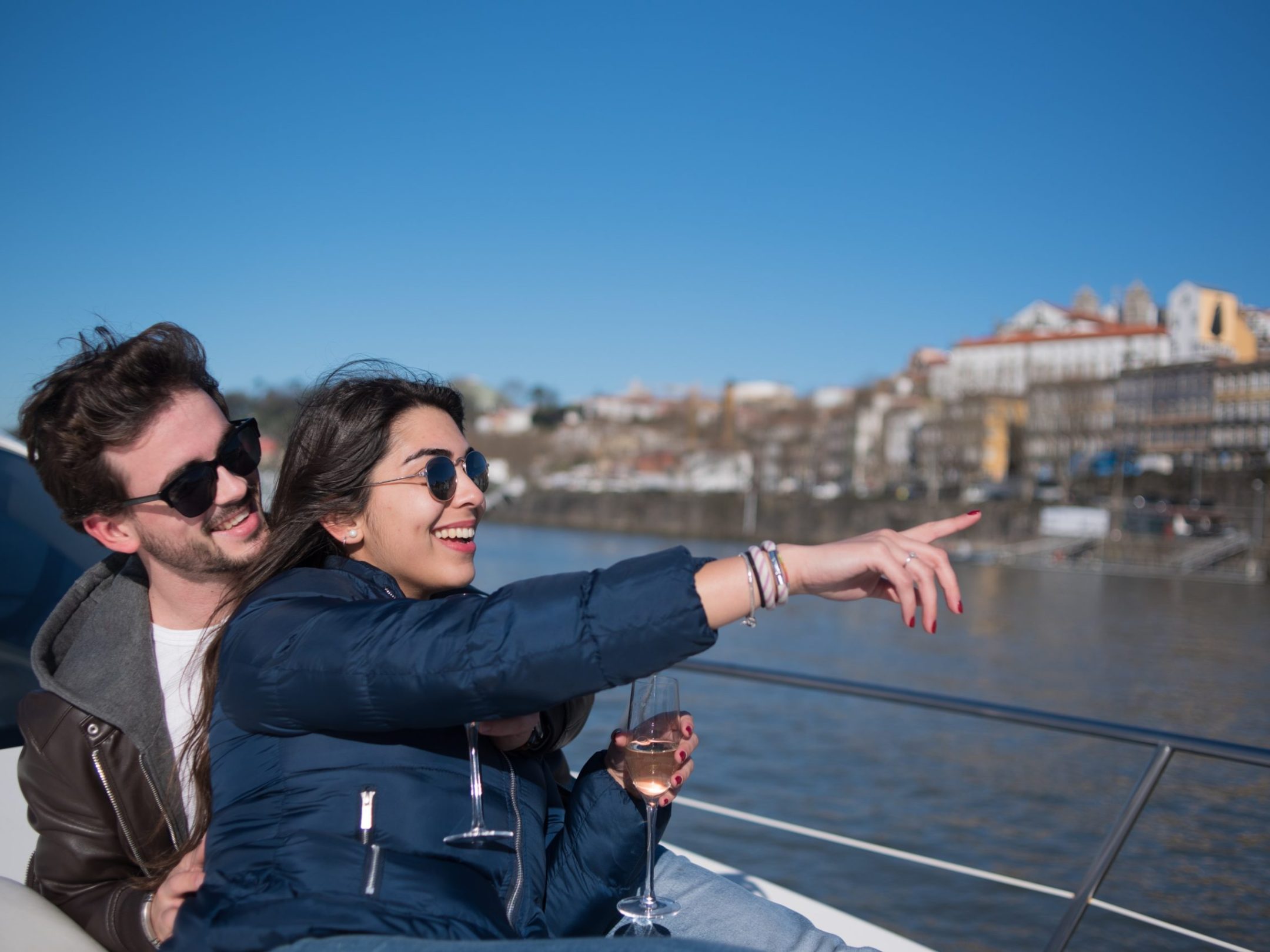 a man and a woman taking a selfie