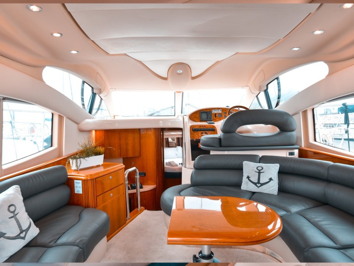 a room filled with furniture and a large window