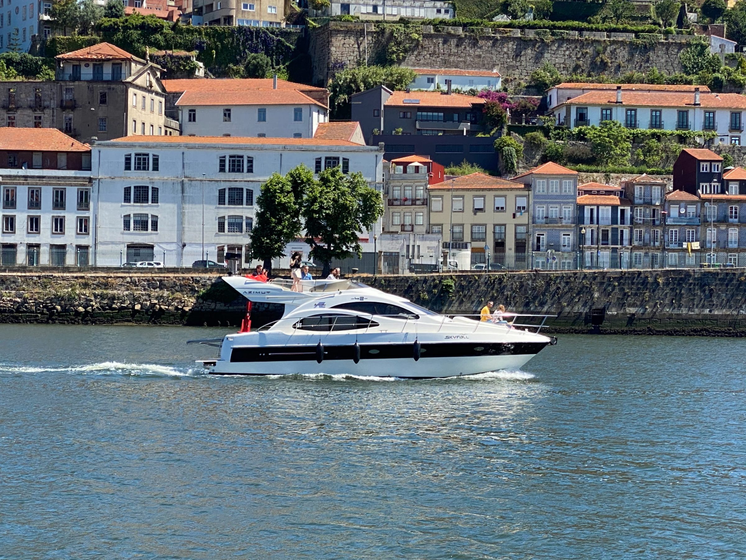 Passeio de barco a bordo skyfall rio douro