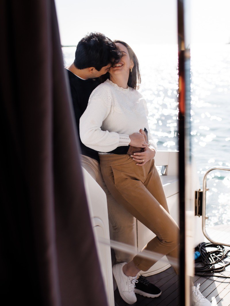 a person sitting on a boat