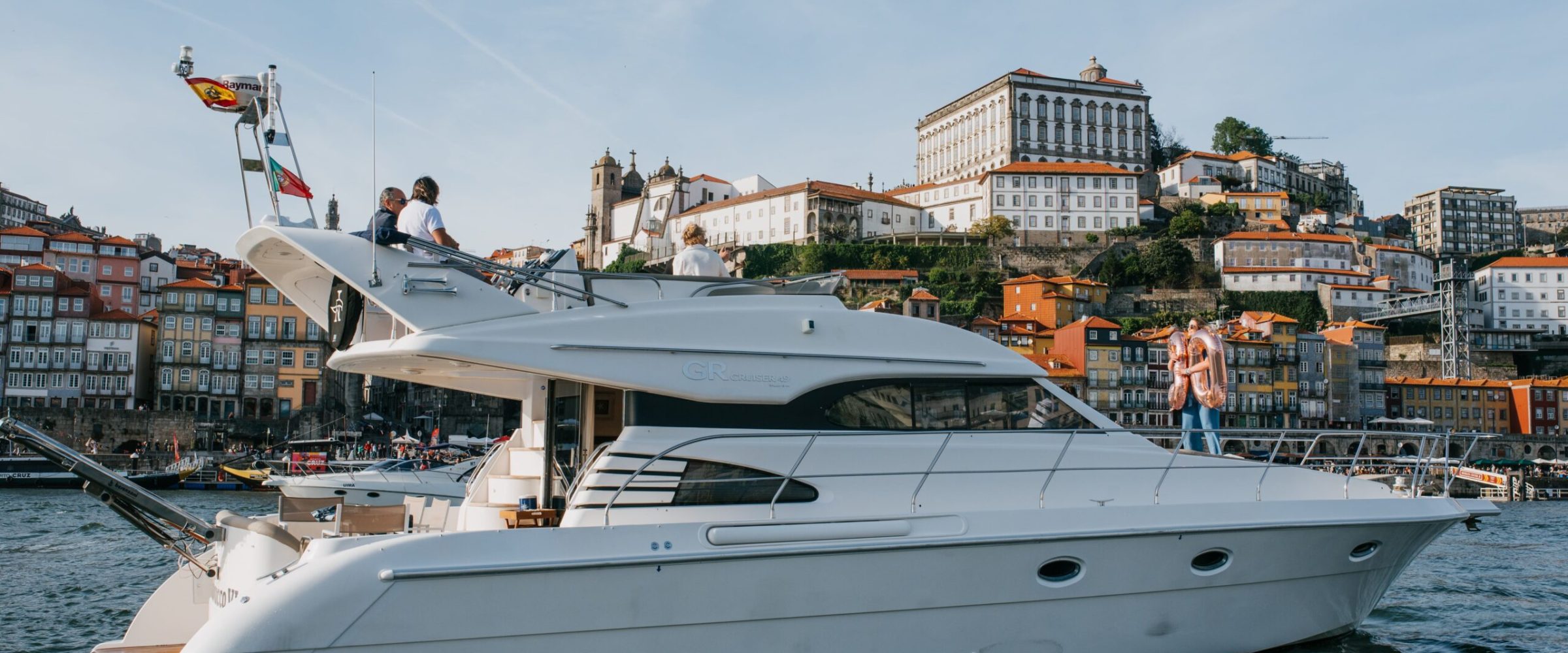 Nabuco Yacht sailing in the Douro River, Oporto, Portugal