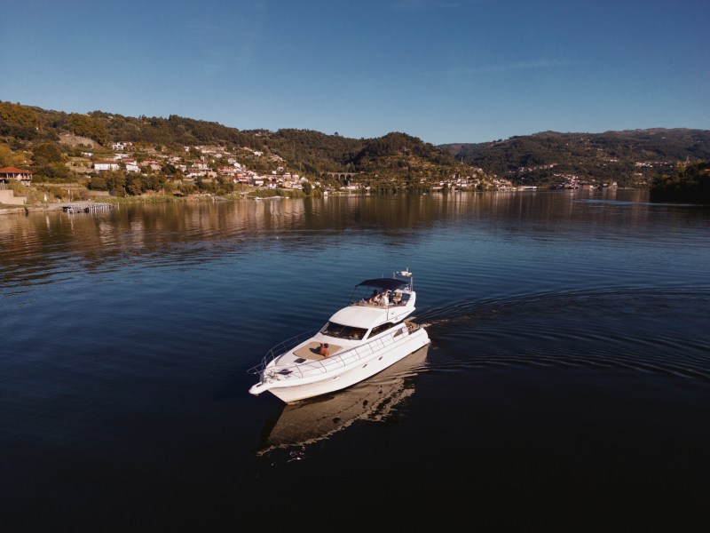 a small boat in a body of water