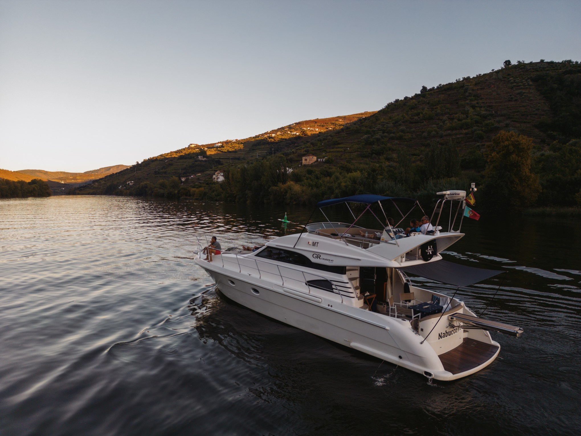 a small boat in a body of water