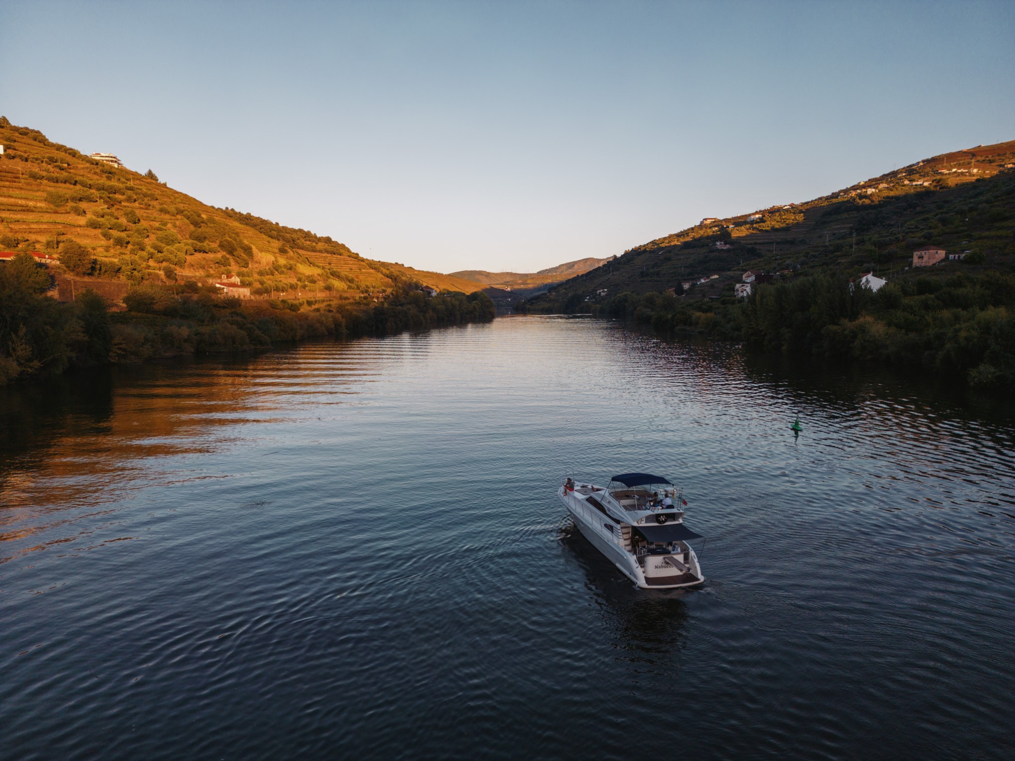 a small boat in a body of water