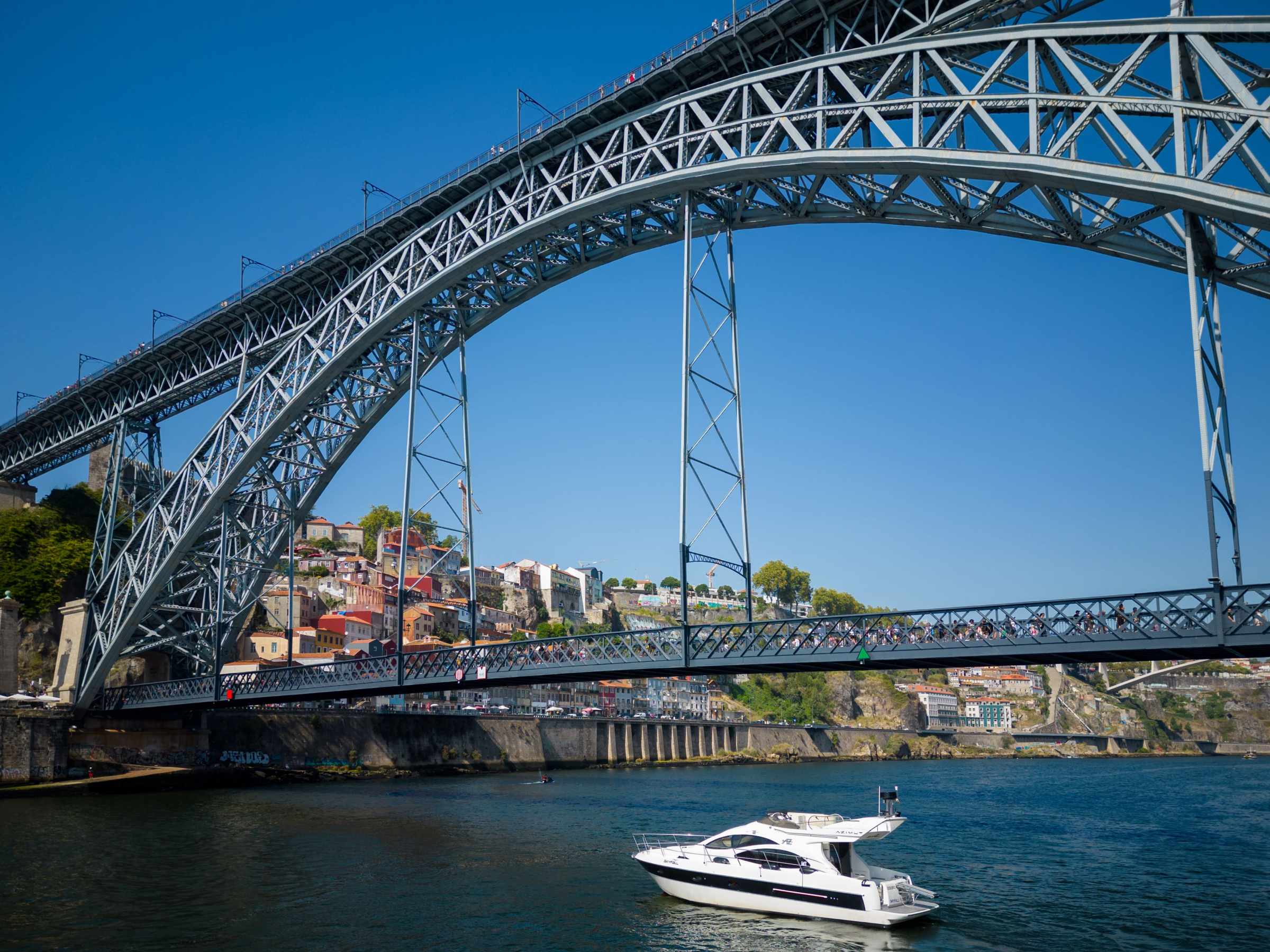 Skyfall Yacht sailing in the Douro River, Oporto, Portugal