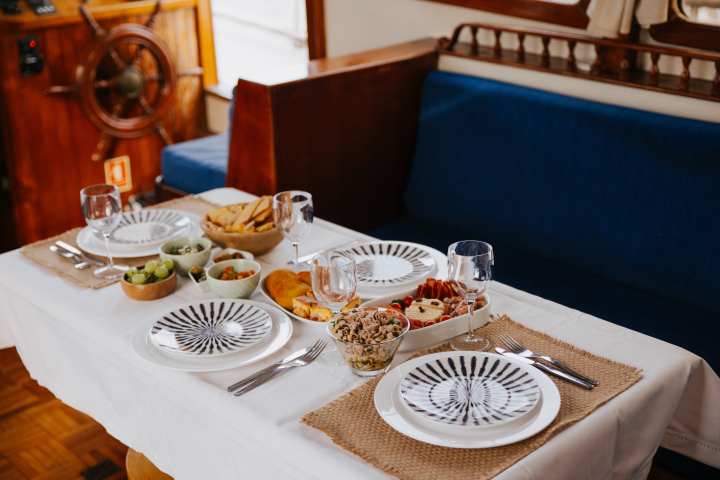 Dinner on Board, Porto, Portugal