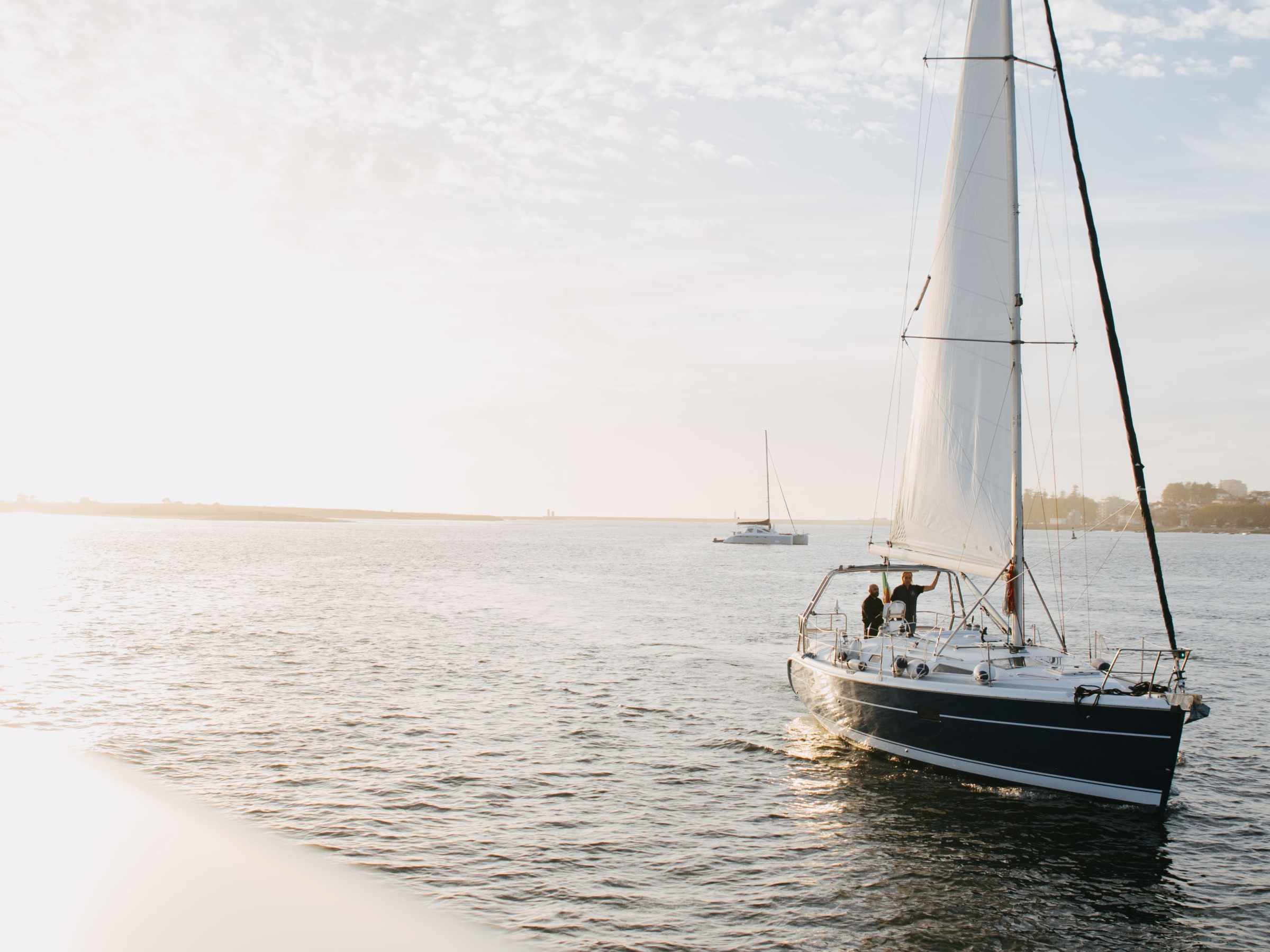 a small boat in a body of water
